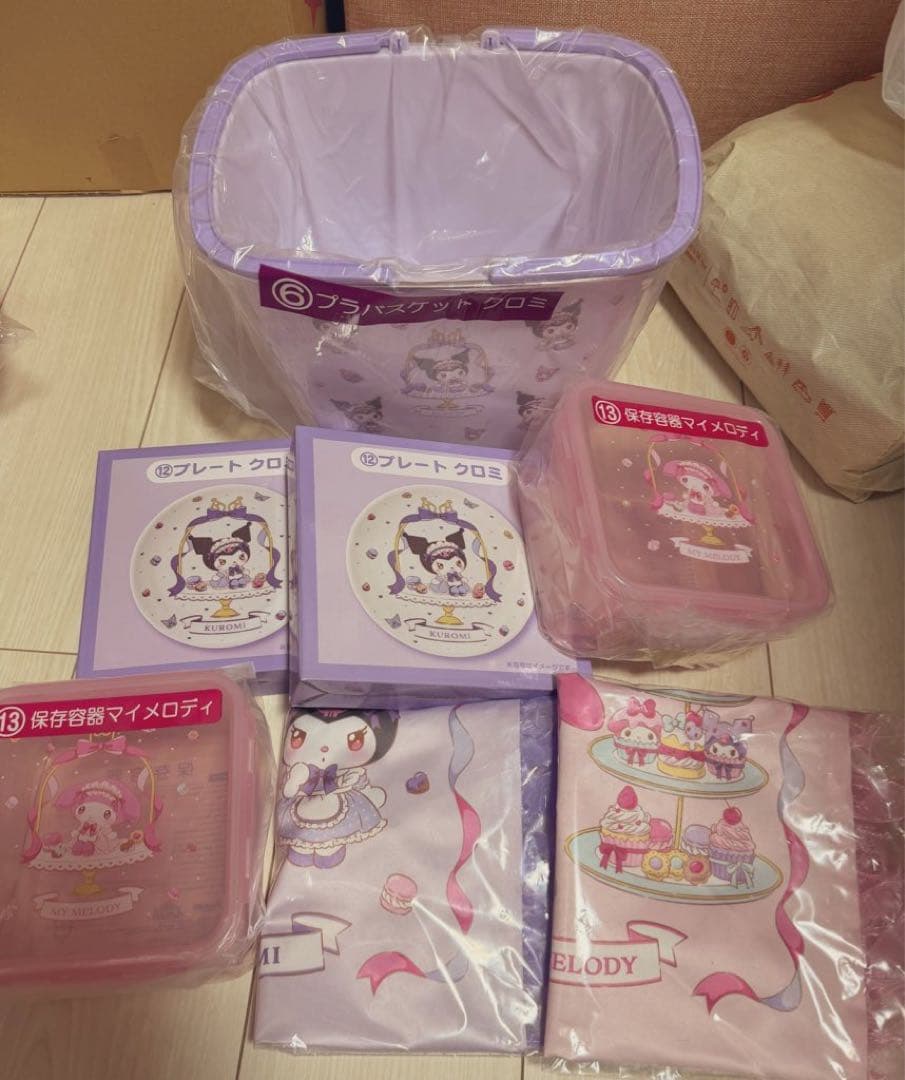マイメロ クロミ くじ トート・保存容器・プレート・プラバスケット