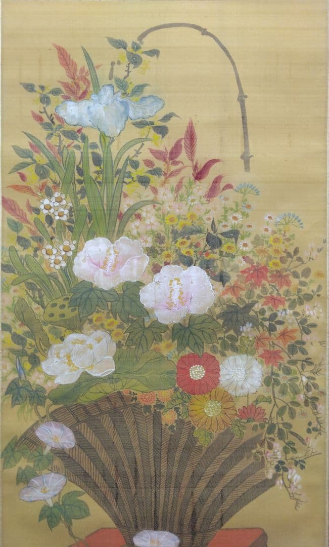 808Love 様用 柳里恭／柳沢淇園【金魚】絹本 肉筆 掛軸