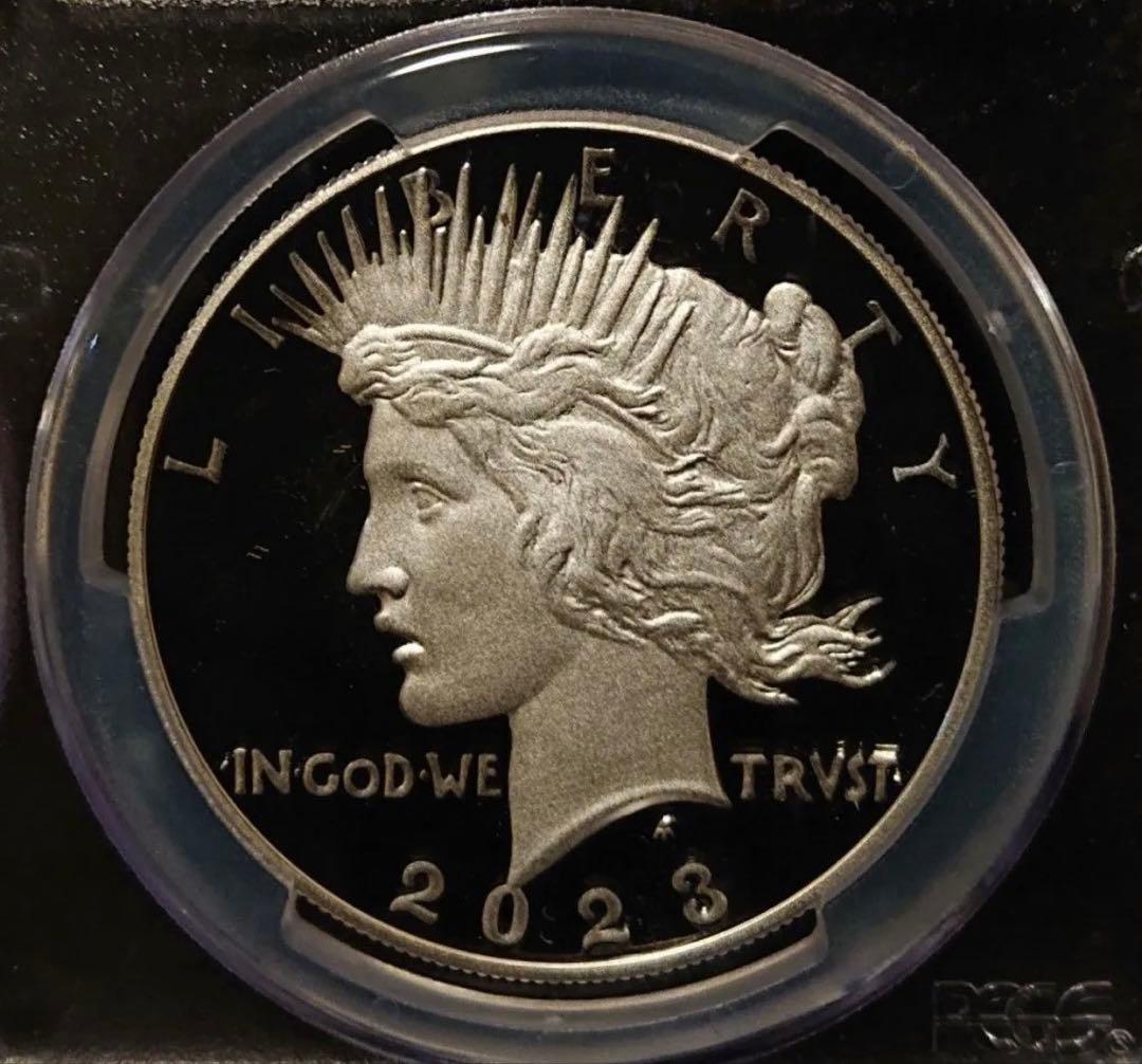 初日鑑定】モルガンダラー ピースダラー 2枚セット PCGS PR70 銀貨