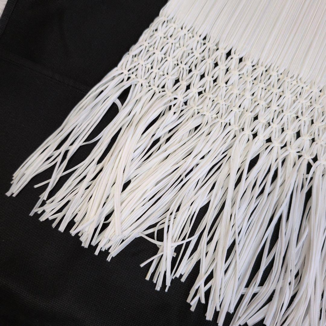 美品✨️プリーツプリーズイッセイミヤケ フリンジ裾編みタンクトップ ノースリーブ