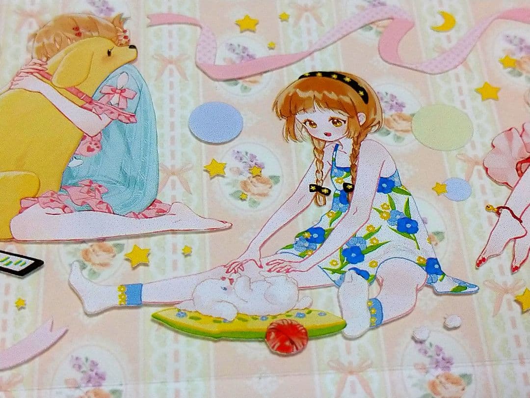 J401＃我和小狗(PET)talkness切り売り海外人物マステ女の子