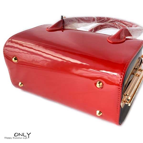 6493 振袖用 バッグセット 幅広 草履 エナメル 合革 バックセット 新品
