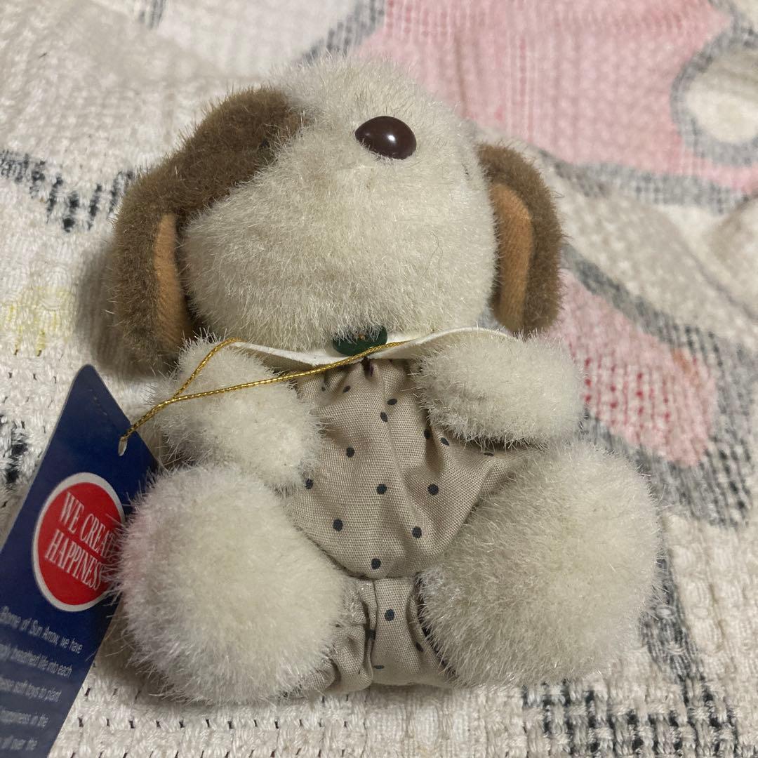 昭和レトロ　サンアロー　夢の回転木馬　ピンドット　犬　ぬいぐるみ　中古品