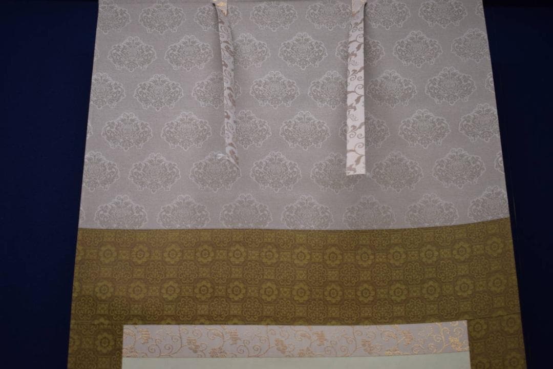 真作/雲鳳/雪中椿/雀図/布袋屋掛軸HJ-770