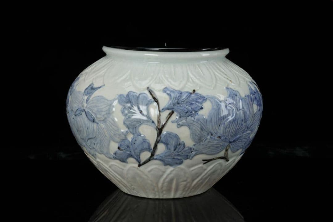 韓国人間文化財 安東五 作 樊川窯 李朝 高麗 古陶磁器 壺