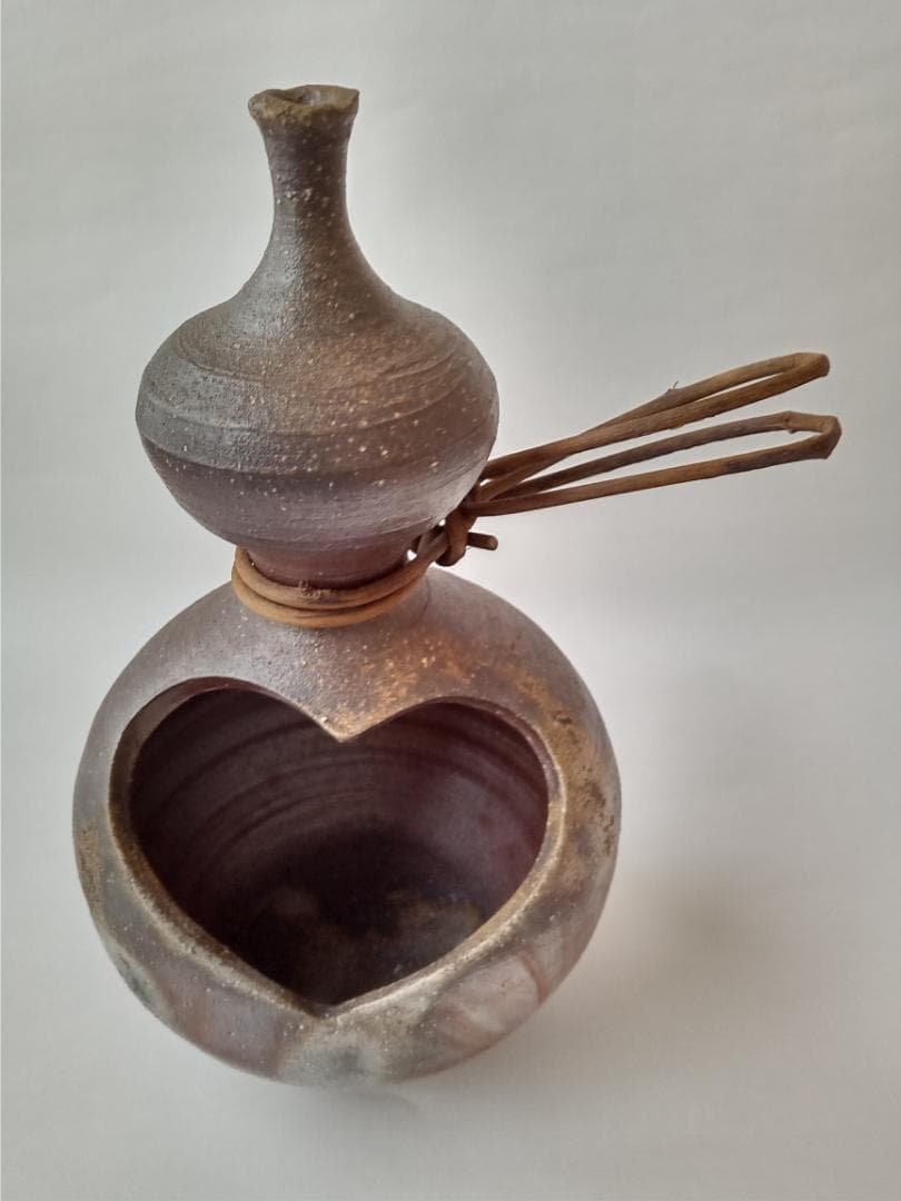 備前焼瓢箪型花入