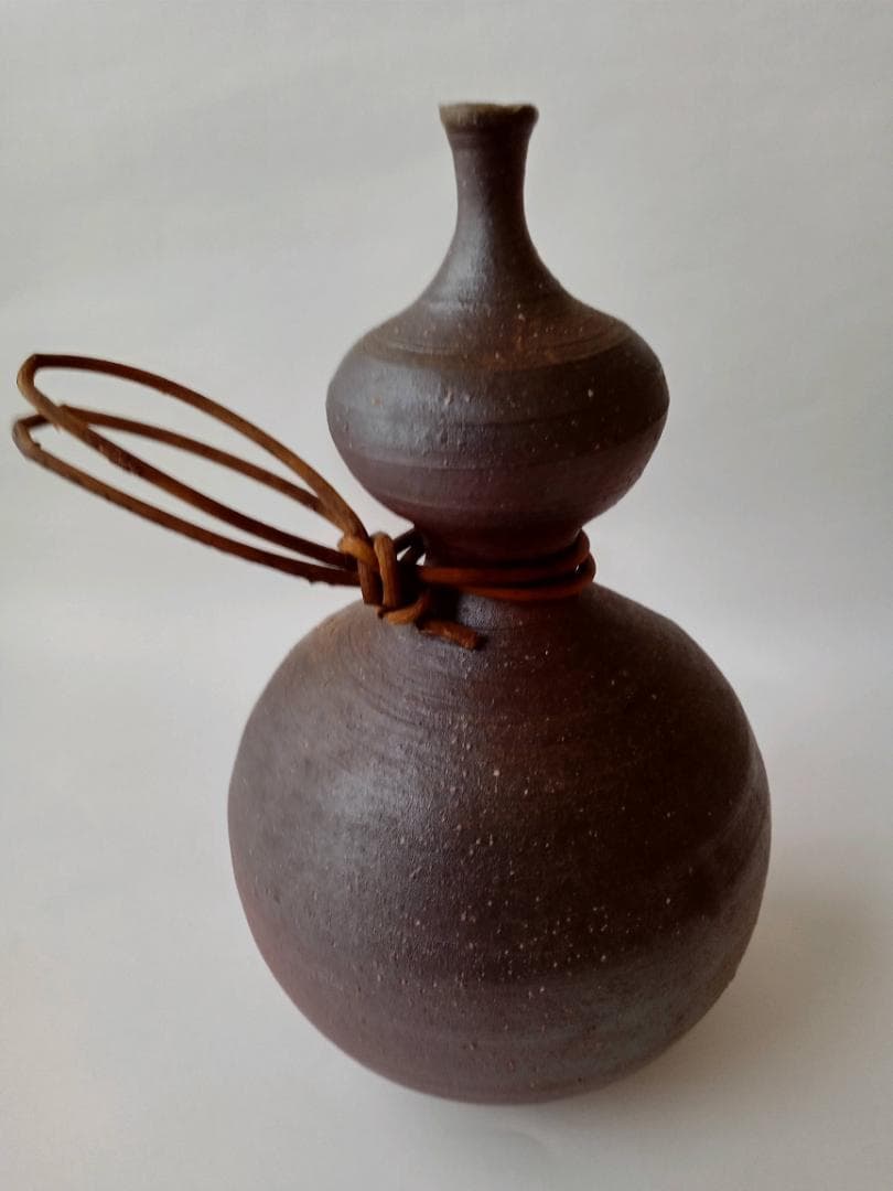 備前焼瓢箪型花入