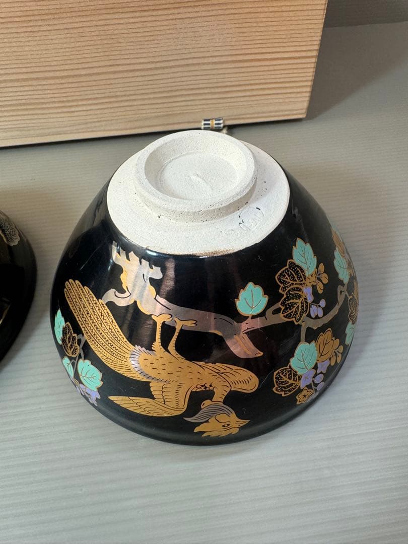 2787 原平窯 瑞鳥鳳凰 金銀天目抹茶茶碗 2客 未使用 - メルカリ