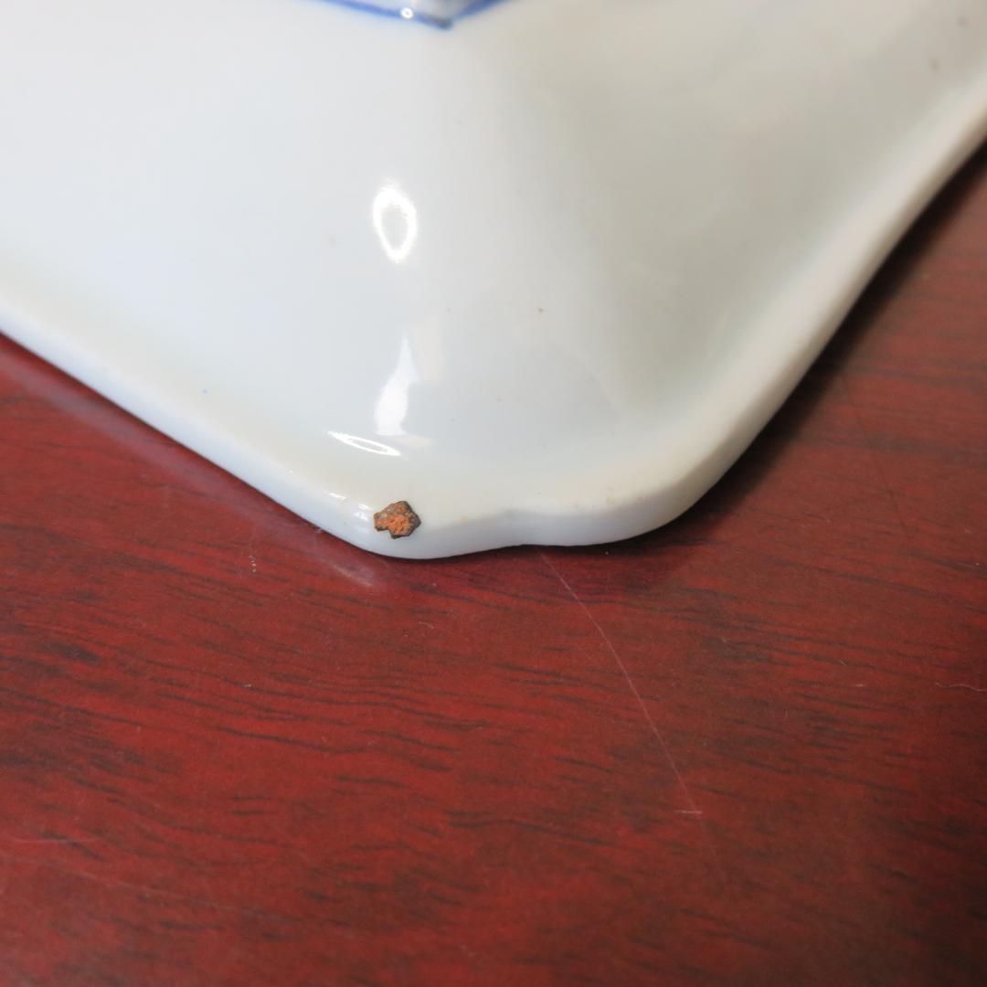 角皿 江戸 中期 後期 柿右衛門様式 花唐草 松竹梅 花弁縁 木箱 - メルカリ