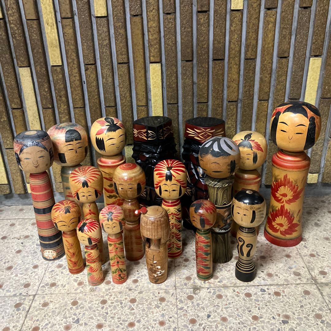 D-3伝統こけし 変わりこけし まとめ売り 17体セット 郷土玩具 ニポポ D-3伝統こけし 変わりこけし まとめ売り 17体セット 郷土玩具 ニポポ