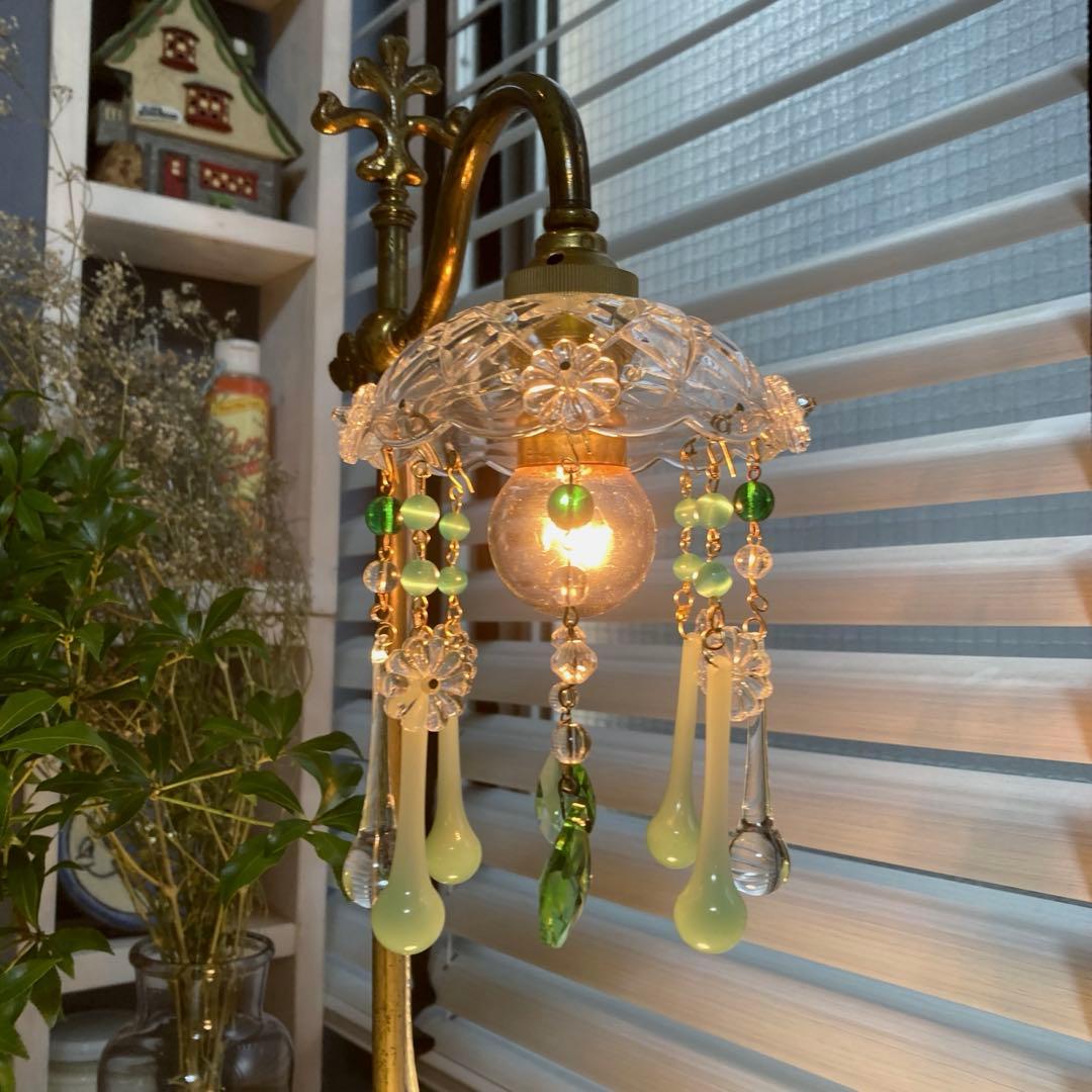 ミニシャンデリア （メロンドロップ） フランスアンティーク 1920年の