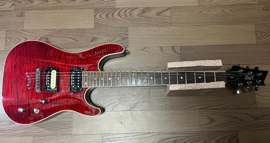 Cort KX1X 虎目 シースルーレッド Duncan ソフトケース付