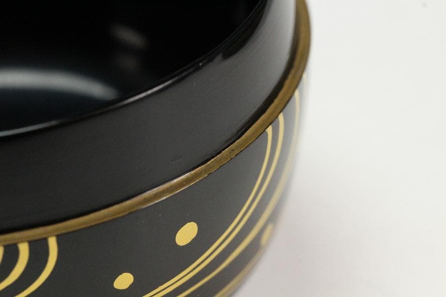 茶道具 花筏蒔絵 乾漆大棗 塗師 奥津一心斎作 共箱 美品(K-LC711