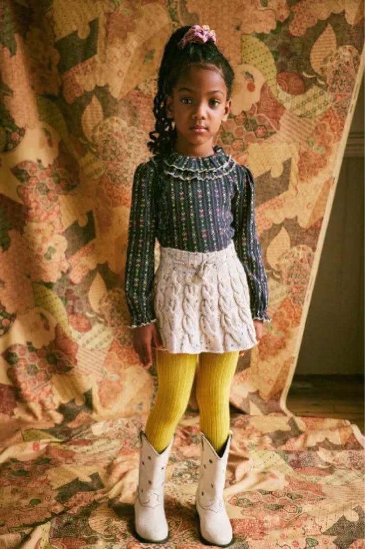 s*u様 misha&puff Cable SkatingSkirt kids