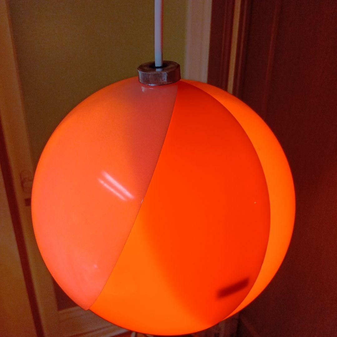 昭和レトロポップ オレンジとホワイトのペンダントライト 松下電工