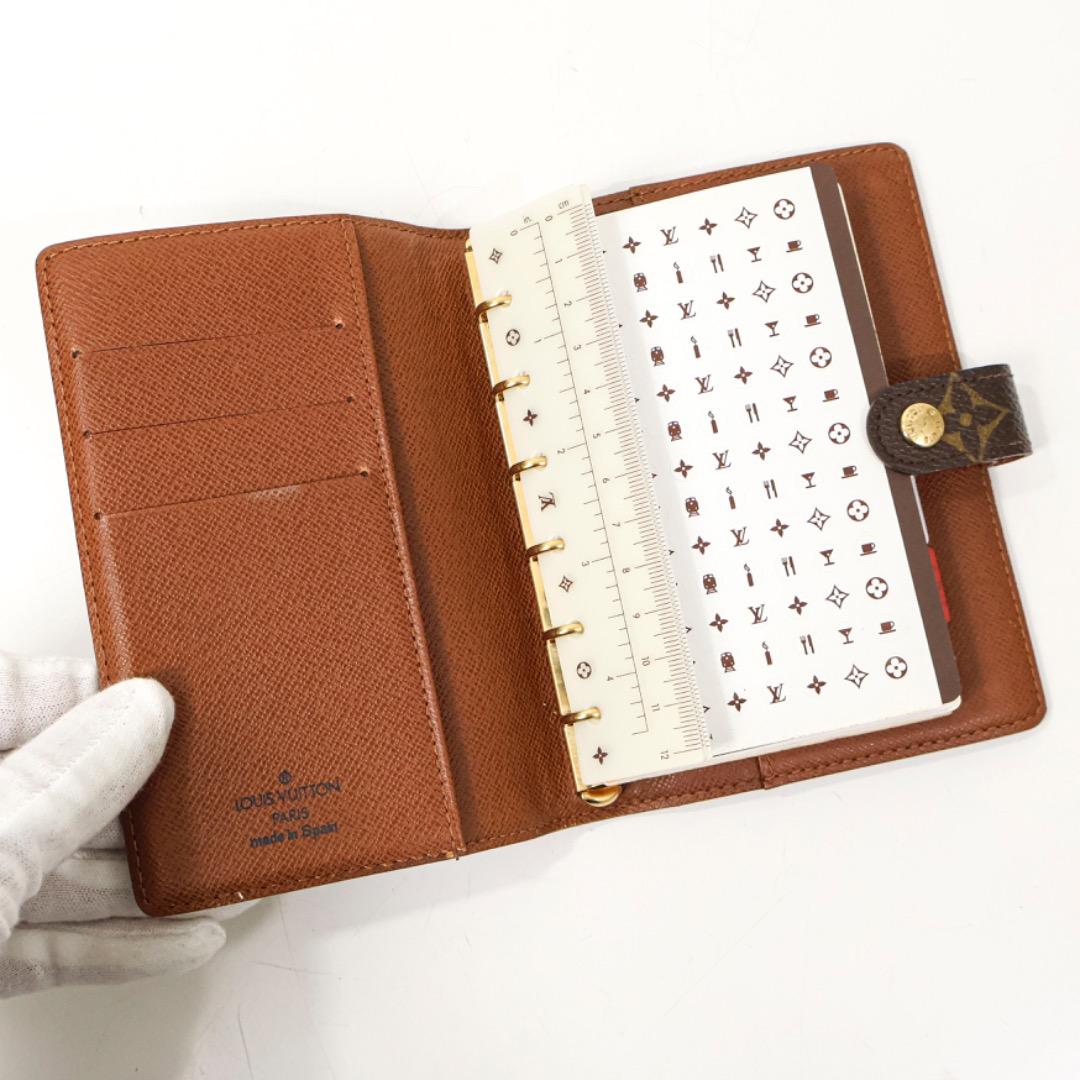 H5564n◾️ルイヴィトン 6つ穴モノグラム手帳 未記入メモ帳付 - メルカリ