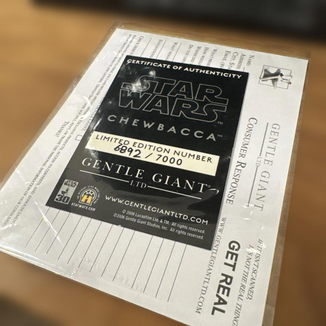 y*様 STARWARS 限定フィギュア チューバッカ　6892/7000