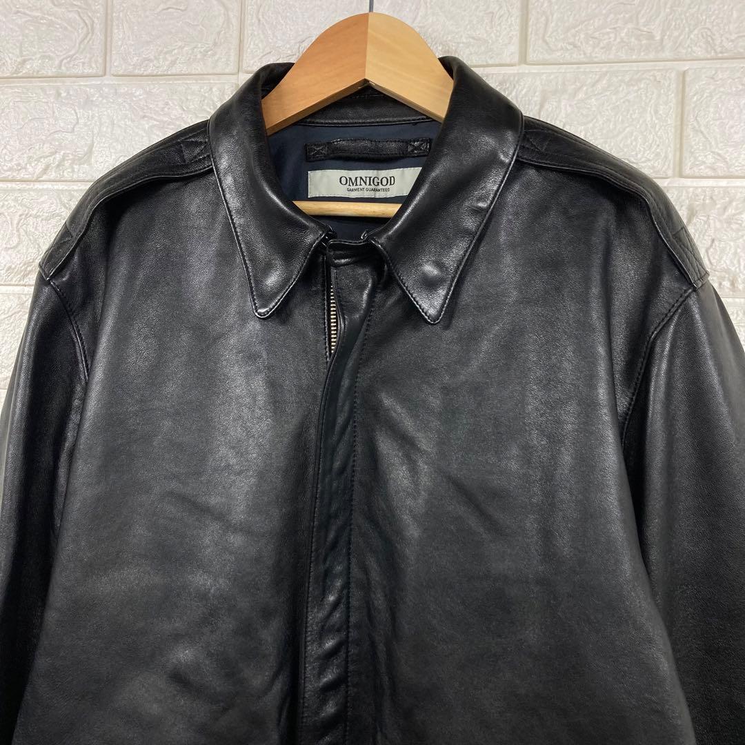 美品 OMNIGOD オムニゴッド ラムレザー A-2 レザージャケット 4 - メルカリ