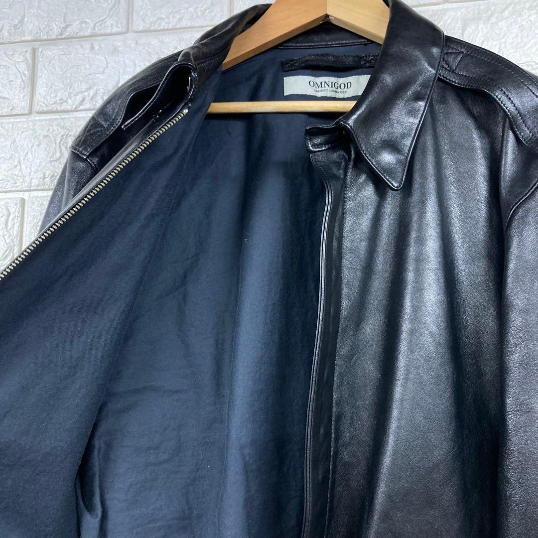 美品 OMNIGOD オムニゴッド ラムレザー A-2 レザージャケット 4 - メルカリ
