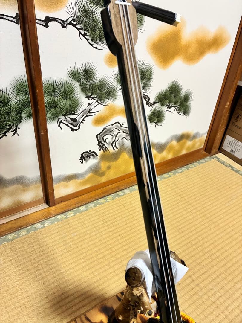 沖縄三線 本島産クルチ(黒木) ユナー！与那城型 本皮一枚張り