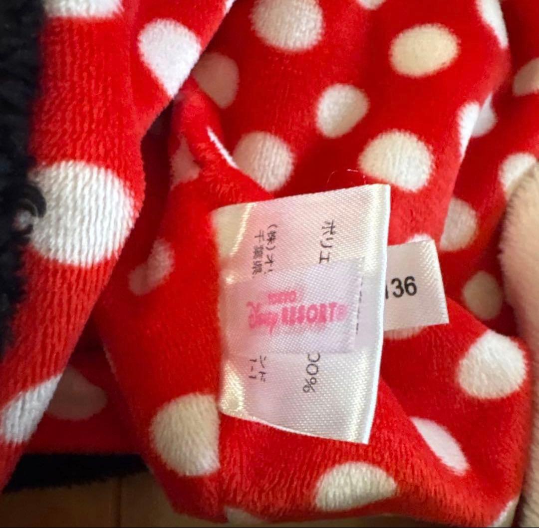 美品】ディズニー ミニー ファンマフラー 水玉 赤 2点セット 廃盤品