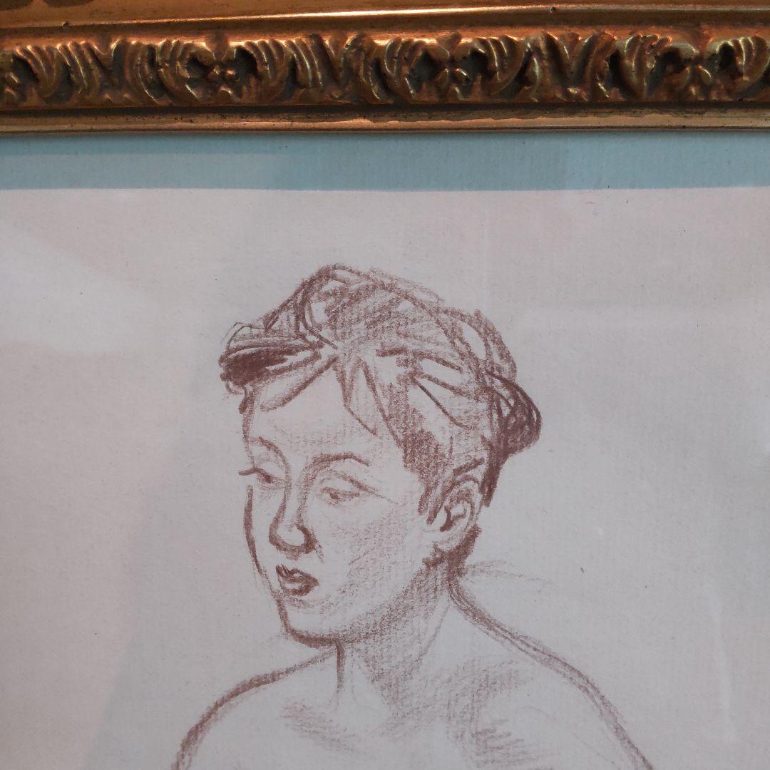 高品質 伊東深水 真筆作品 裸婦デッサン画