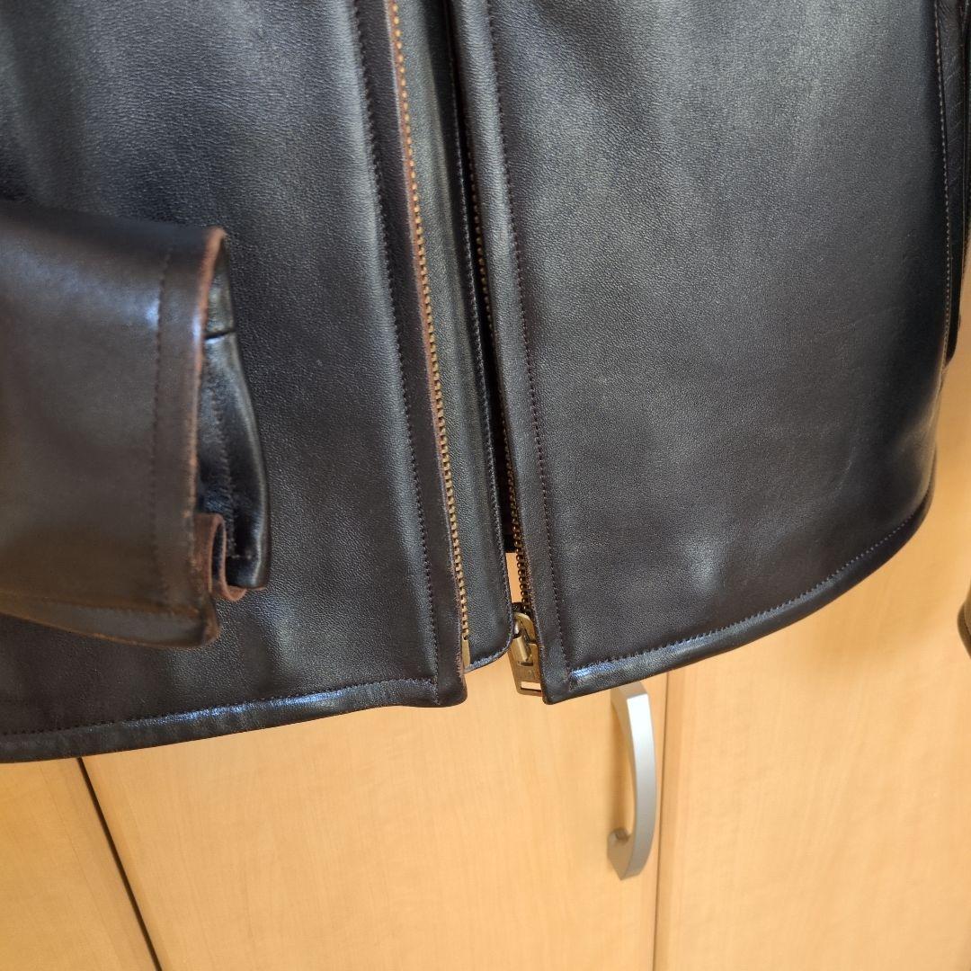美品！】ワイツーレザー 茶芯36 シングルライダース