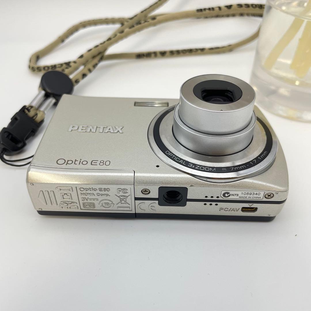 スマホ転送OK✨PENTAX Optio E80✨動作確認済 単三電池 可愛い