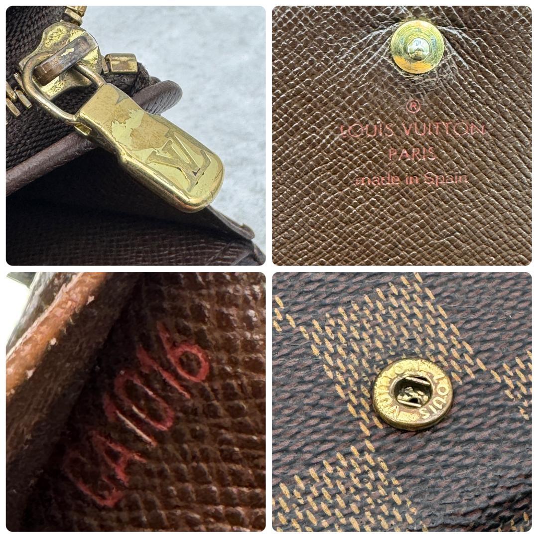 新型 ルイヴィトン ダミエ ポルトモネビエ トレゾール 折り財布 A433