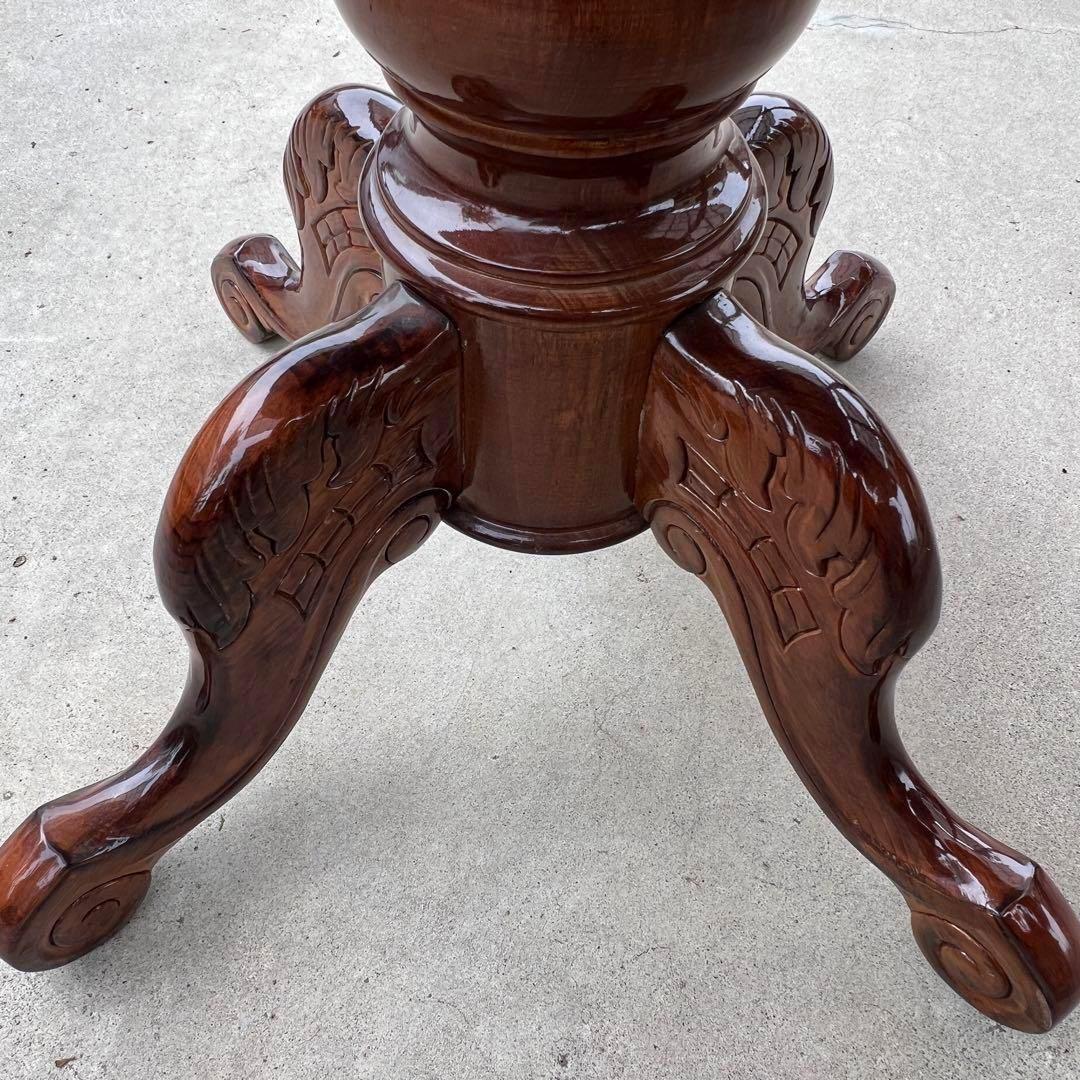 高級✨ 木製 ダイニングテーブル 椅子 セット アンティーク 艶 象嵌