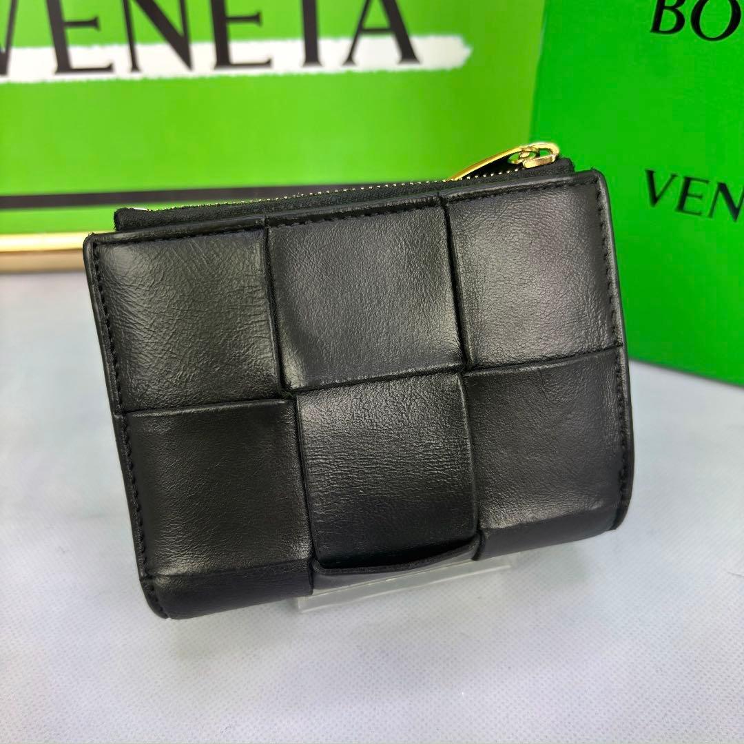 【極美品✨】BOTTEGA VENETA　コンパクト財布　2つ折り　カセット