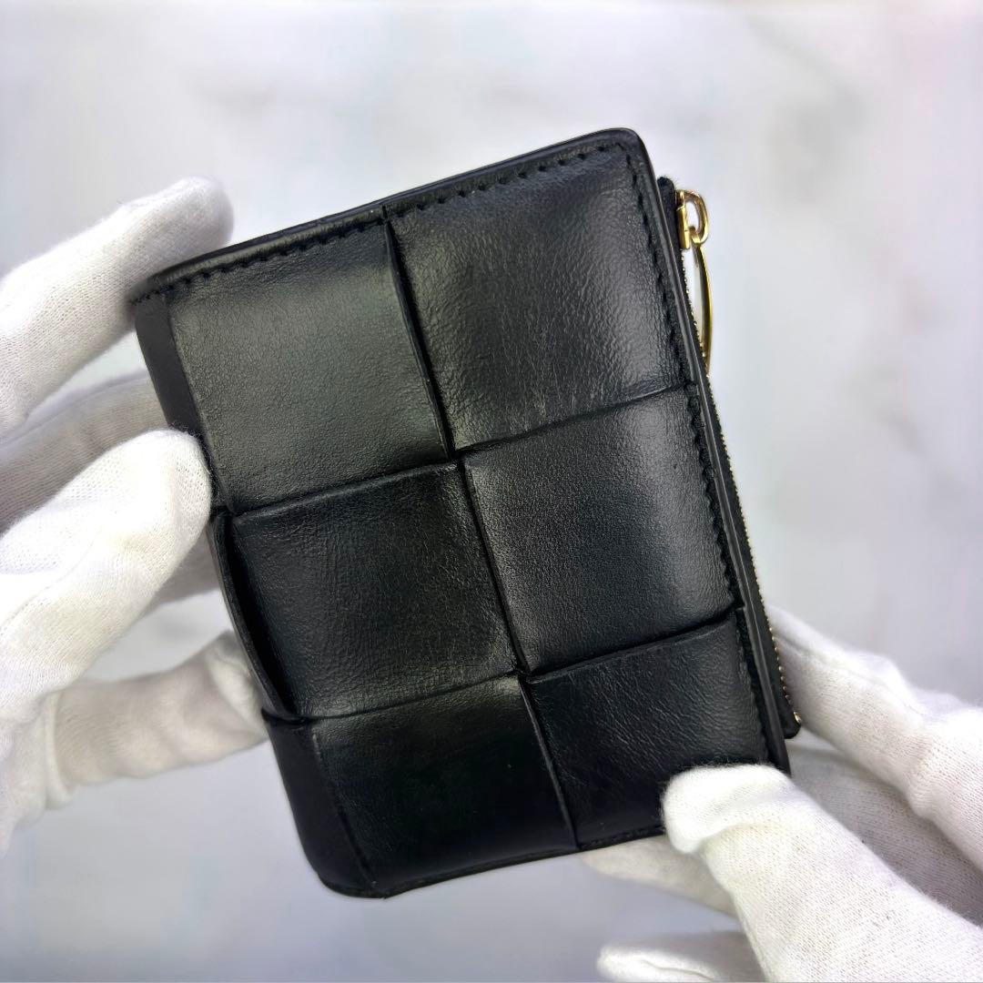 【極美品✨】BOTTEGA VENETA　コンパクト財布　2つ折り　カセット