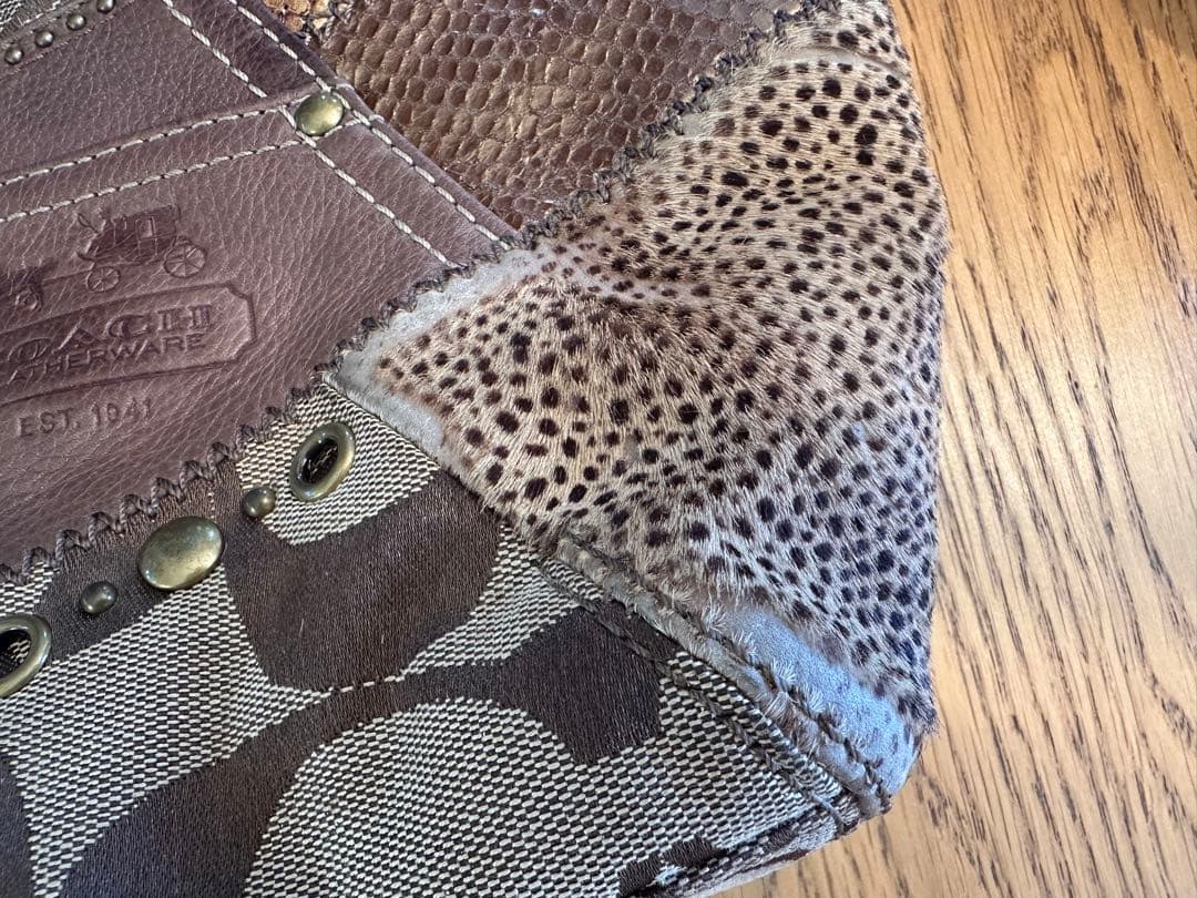 【希少】Coach パッチワーク ショルダーバッグ