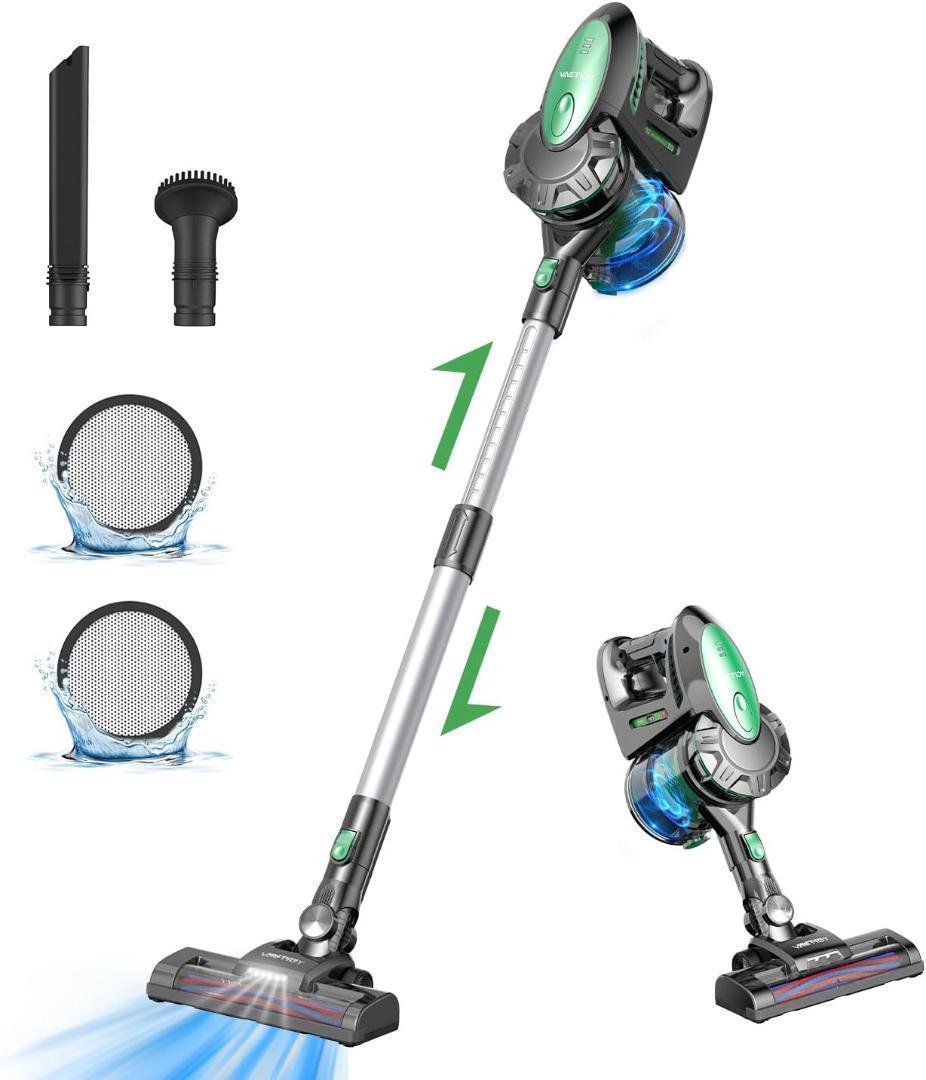 大人気✨コードレス掃除機✨28kPa強力吸引 伸縮型パイプ付き 着脱式バッテリー Amazon | 掃除機 コードレス, Vactidy V8 22000Pa 強力吸引 伸縮型
