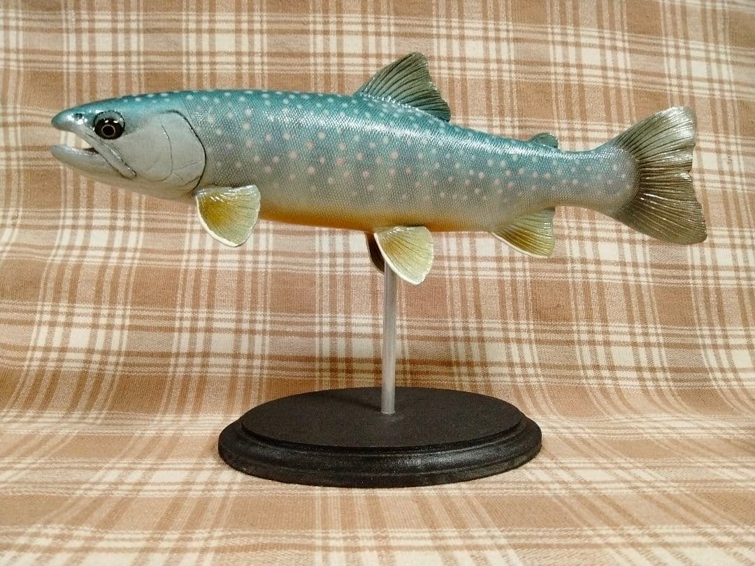 ハンドメイド 27cmミヤベイワナ 魚模型フィギュア レプリカ オブジェ 釣り