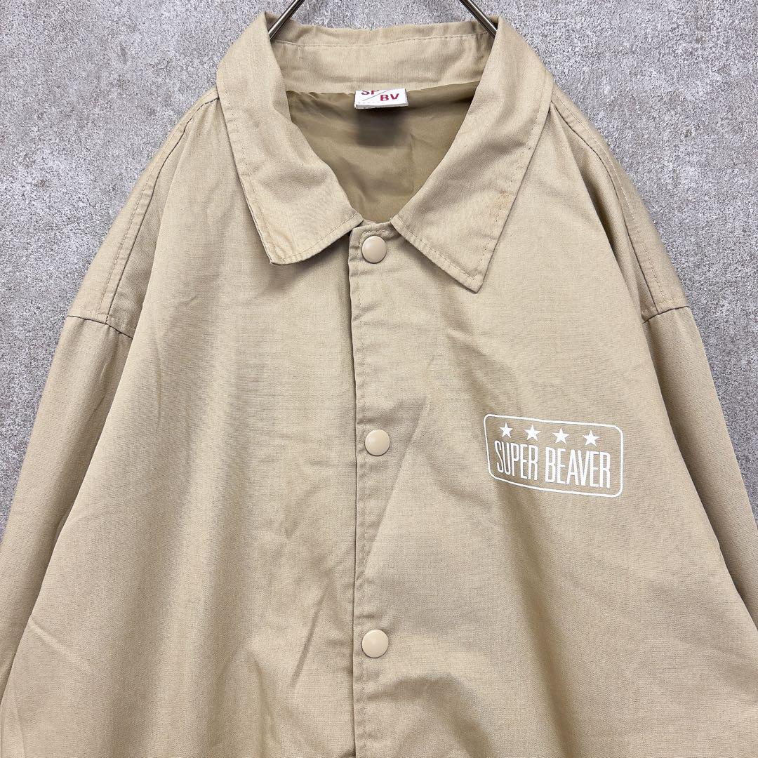 スーパー ビーバー【L】コーチジャケット バックロゴ ベージュ - メルカリ