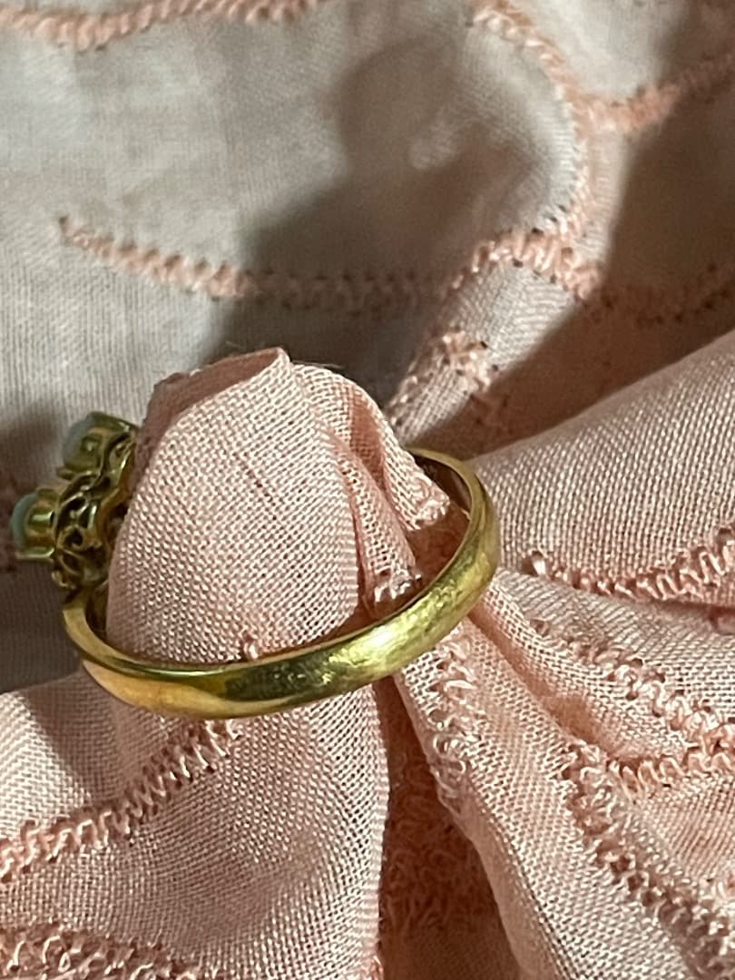 K18 ターコイズ、オパール2.59gレディースリング