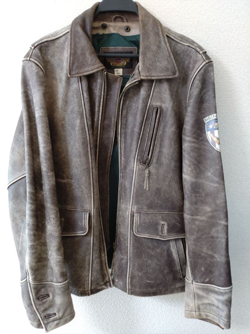 ☆ハーレーダビットソン☆本革/レザージャケット /ブラウン☆Sexy&cool☆