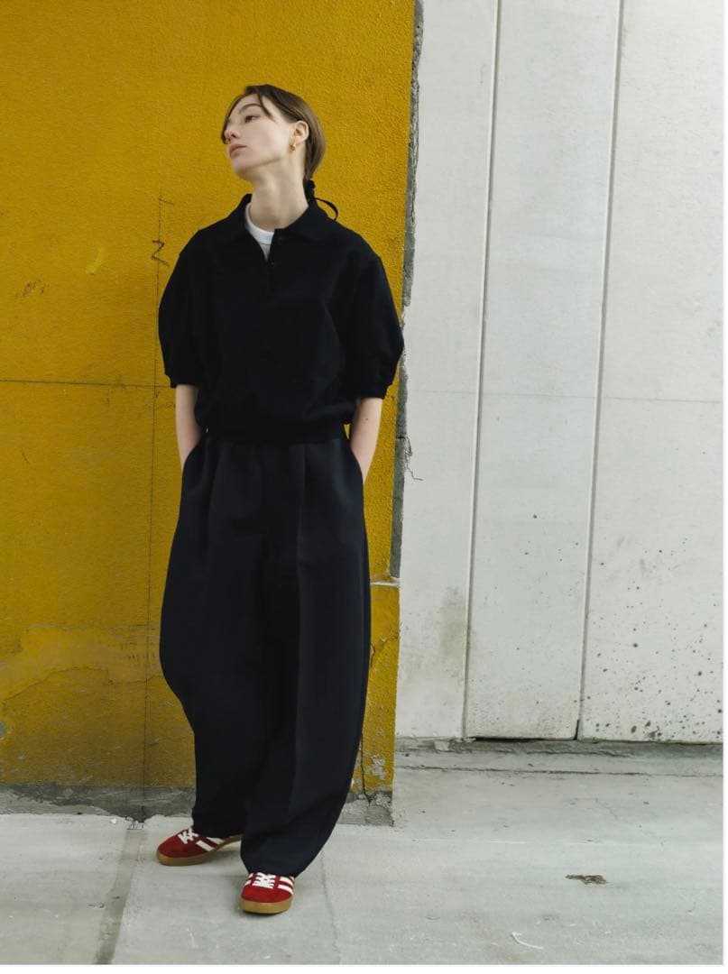 新品タグ付き★soyy. Almond polo ネイビー