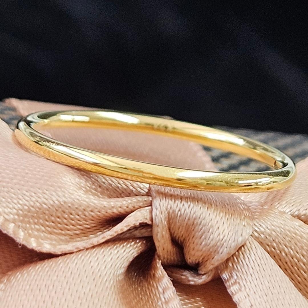 日常の美しさに！24金 K24 リング つやあり シンプル ゴールド 重ね付け