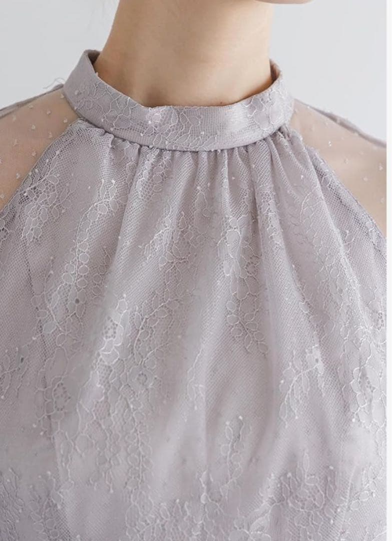 SNIDEL スナイデル シアーショルダーレースドレス