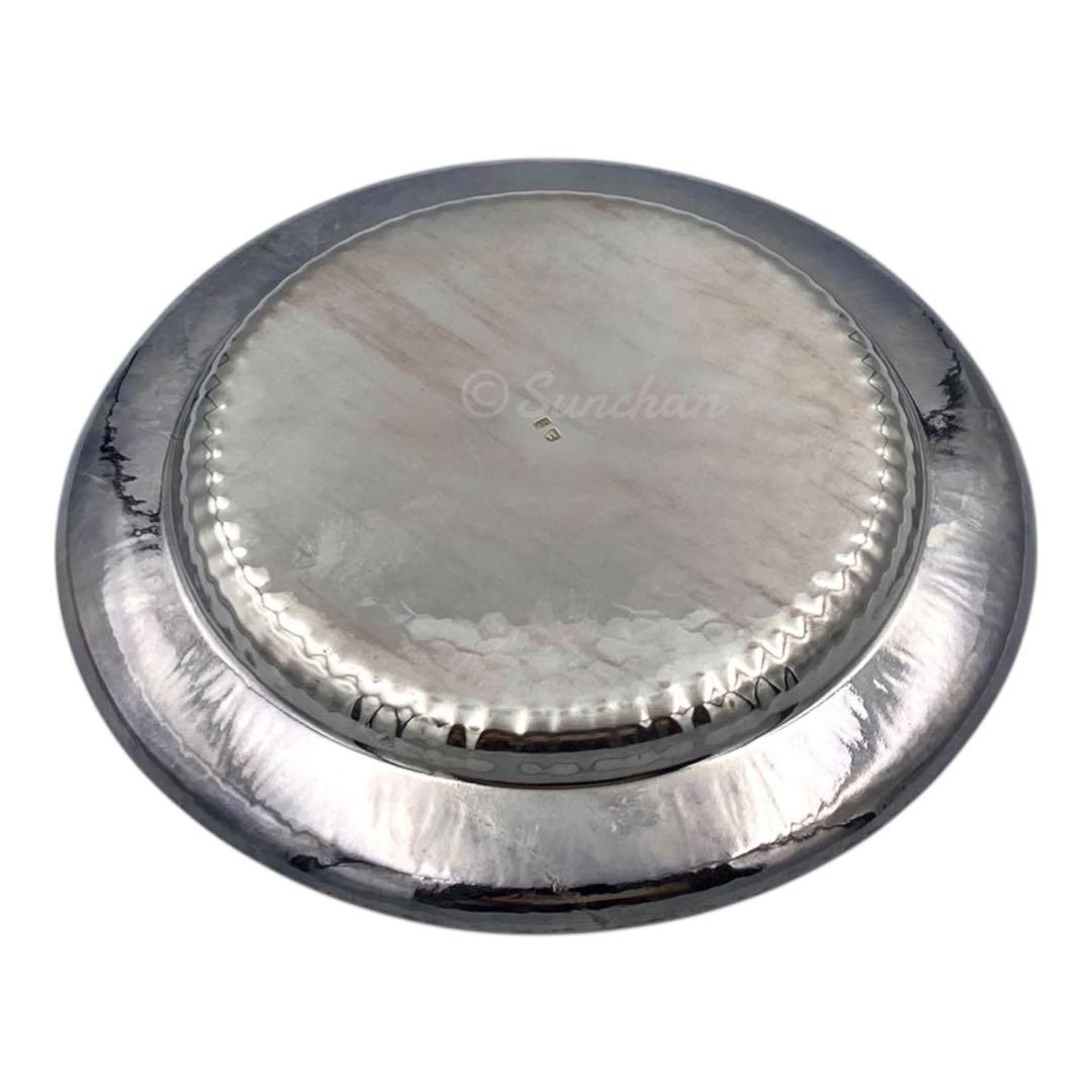 【希少品】 純銀青海盆 共箱付き 約116g 銀製品 SILVER 純銀刻印有