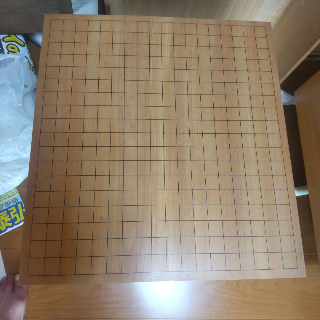 本桂脚付き碁盤六寸盤　木裏板目　桐覆い付き