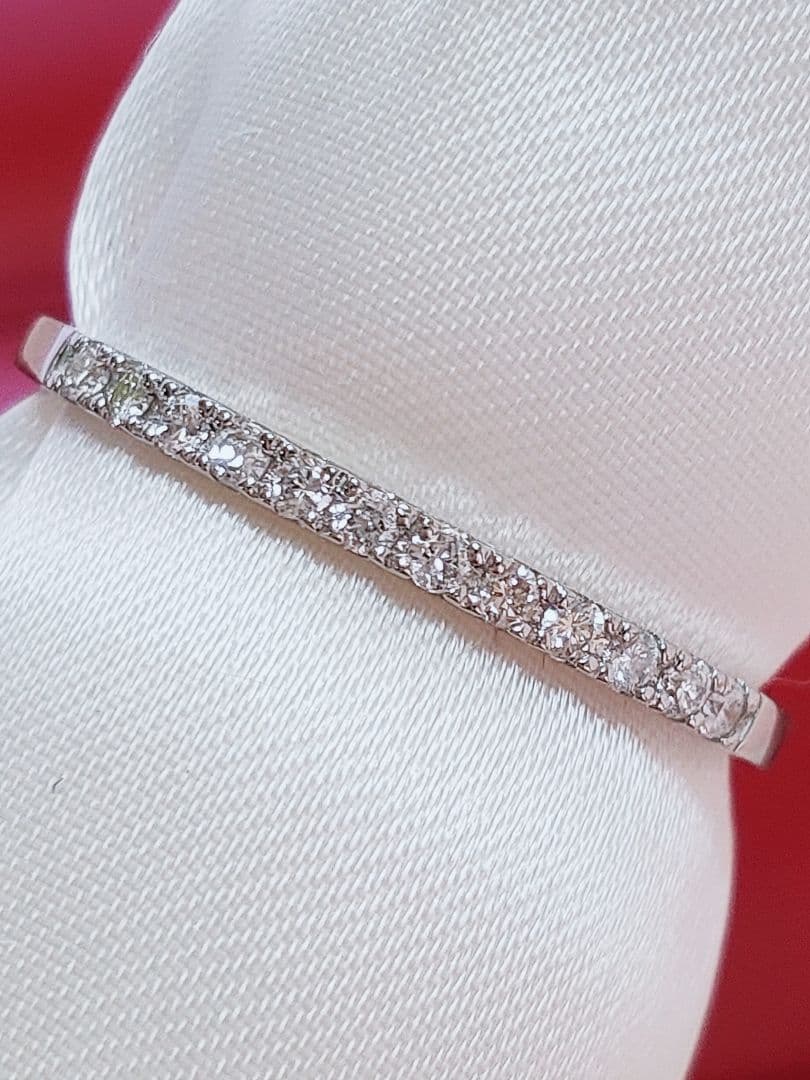 新入荷 未使用 pt950 ダイヤモンド 0.10ct エタニティ リング