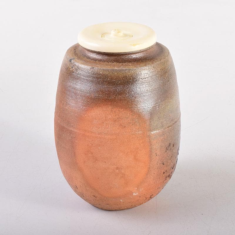 茶道具 備前焼 木村桃山作 茶入 袱紗付 共箱 V R7875 - メルカリ