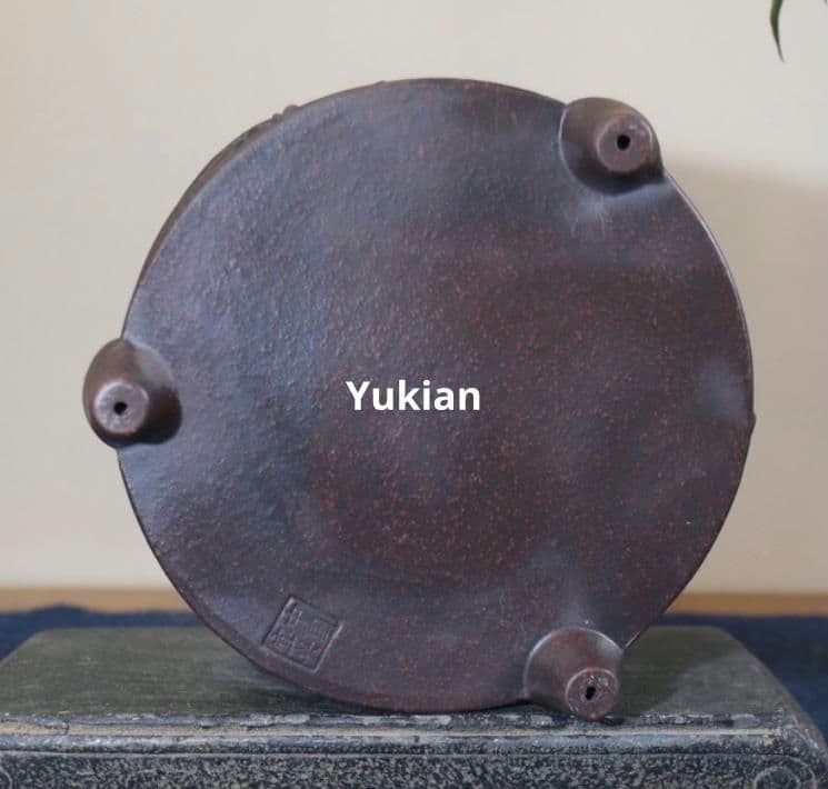 紫砂鉢 無孔 銅銭草碗 蓮華盆 水洗 植木鉢 小品盆栽鉢 大品