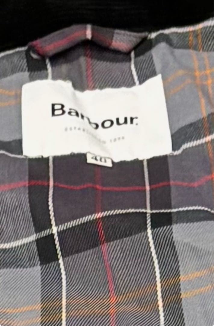 バブアー　ナイロンジャケット チェック柄