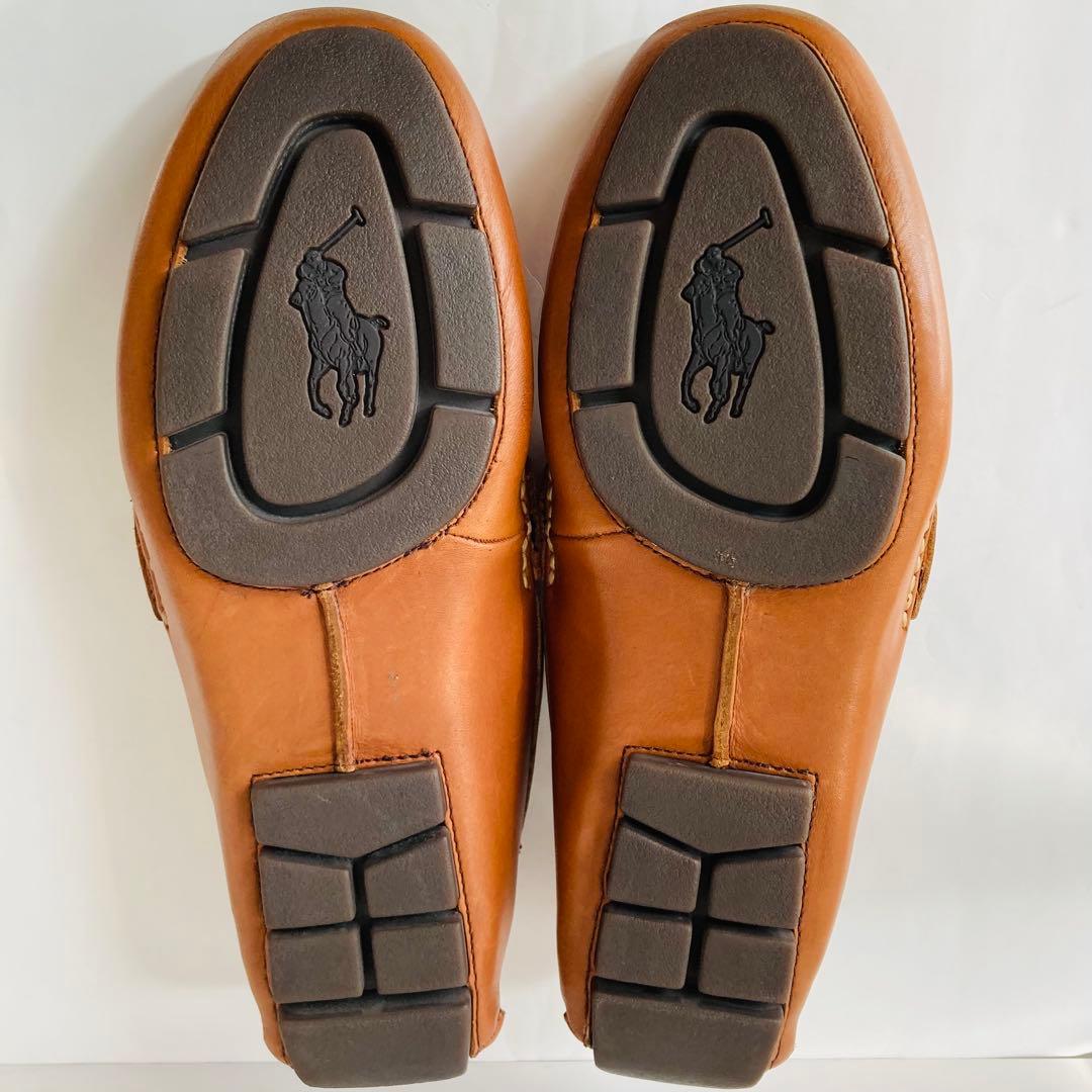 【美品】ポロ ラルフローレン 茶色 ローファー 25cm 除菌・消臭済み