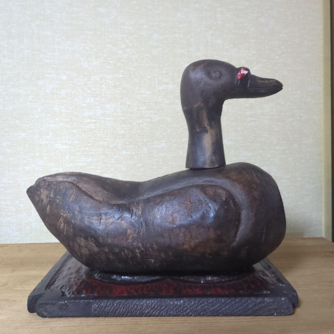 李朝 中期木雁 デコイ 彫刻 朝鮮 古美術