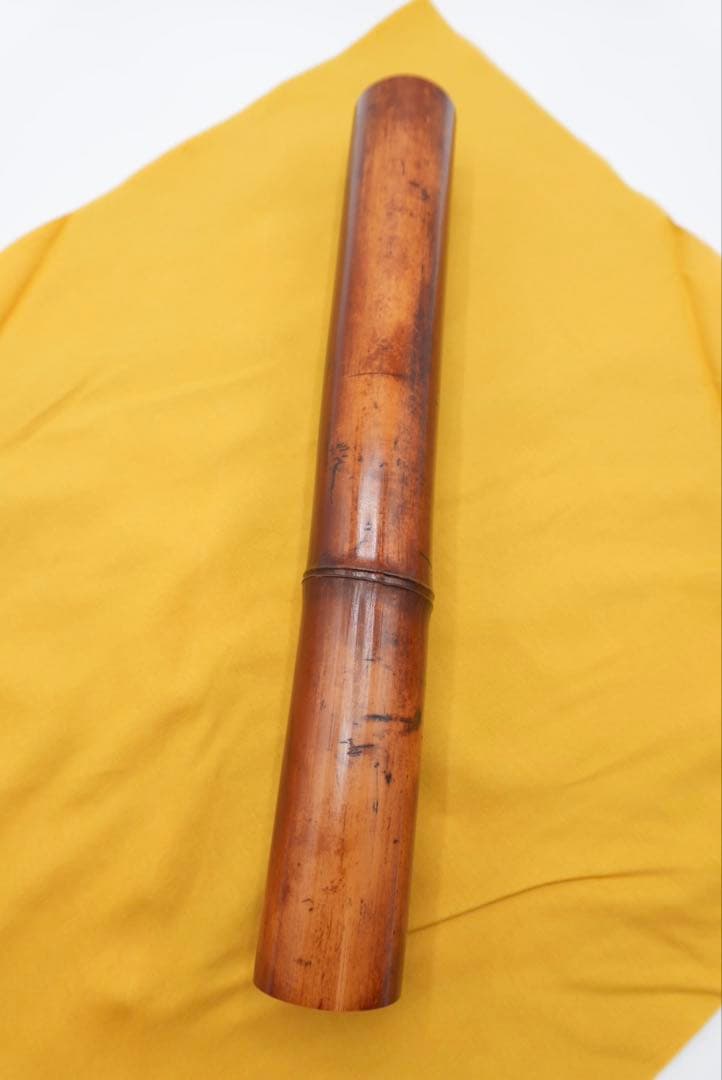 竹芸家 三原哲司 煤竹尺八花入 アンティーク素材